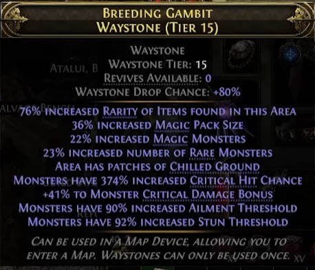 breeding gambit waystones tier 15